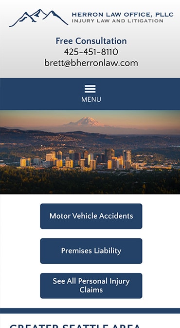 Responsive Mobile Attorney Website for Herron Law Office, PLLC