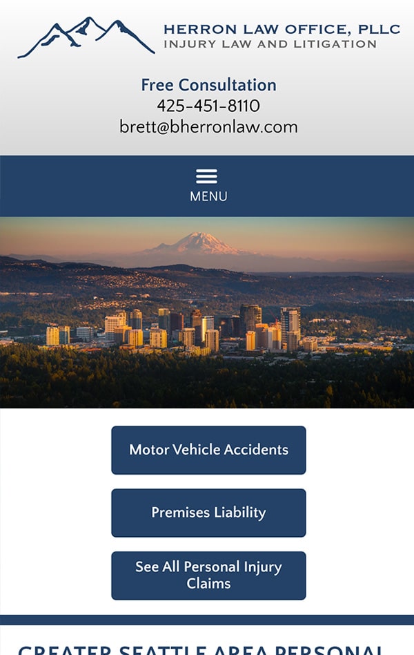 Mobile Friendly Law Firm Webiste for Herron Law Office, PLLC