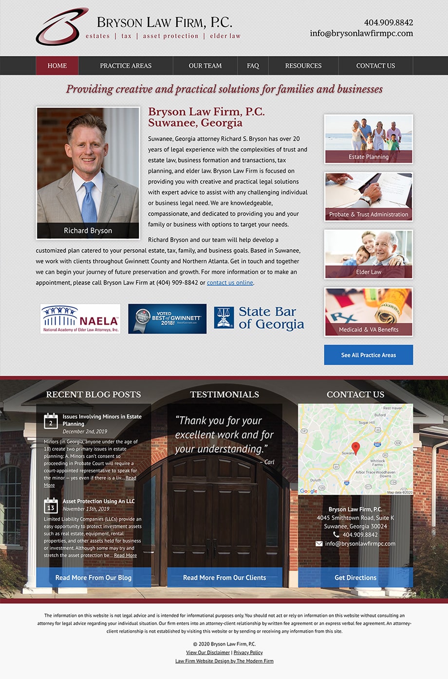 Law Firm Website Design for Bryson Law Firm, P.C.