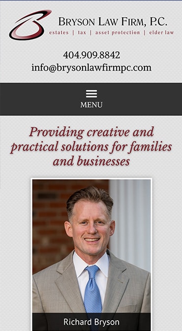 Mobile Friendly Law Firm Webiste for Bryson Law Firm, P.C.