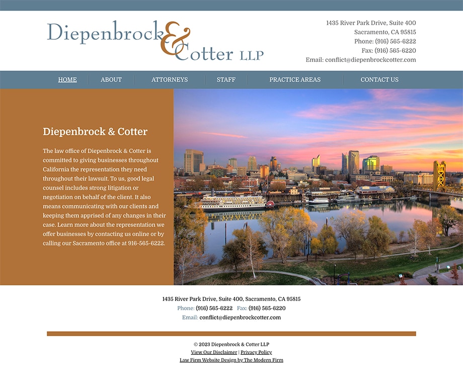 Law Firm Website Design for Diepenbrock & Cotter LLP