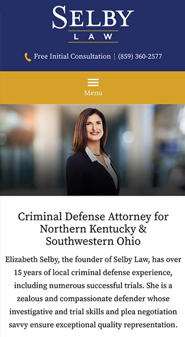 Responsive Mobile Attorney Website for The Law Office of Elizabeth Selby, PLLC