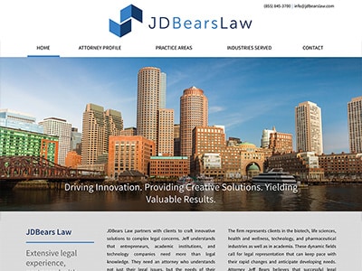 Law Firm Website design for JDBears Law, LLC