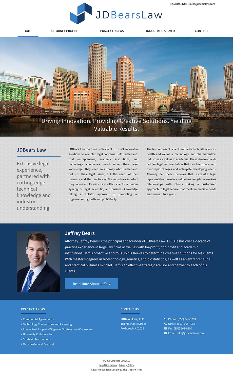 Law Firm Website Design for JDBears Law, LLC