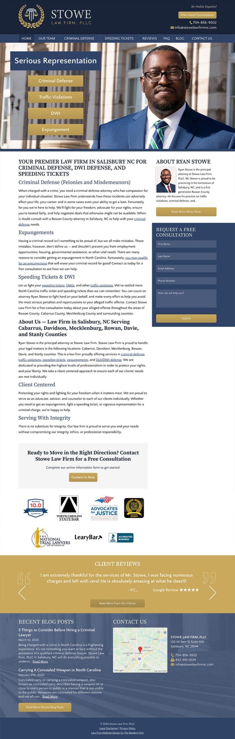 Law Firm Website Design for Stowe Law Firm, PLLC