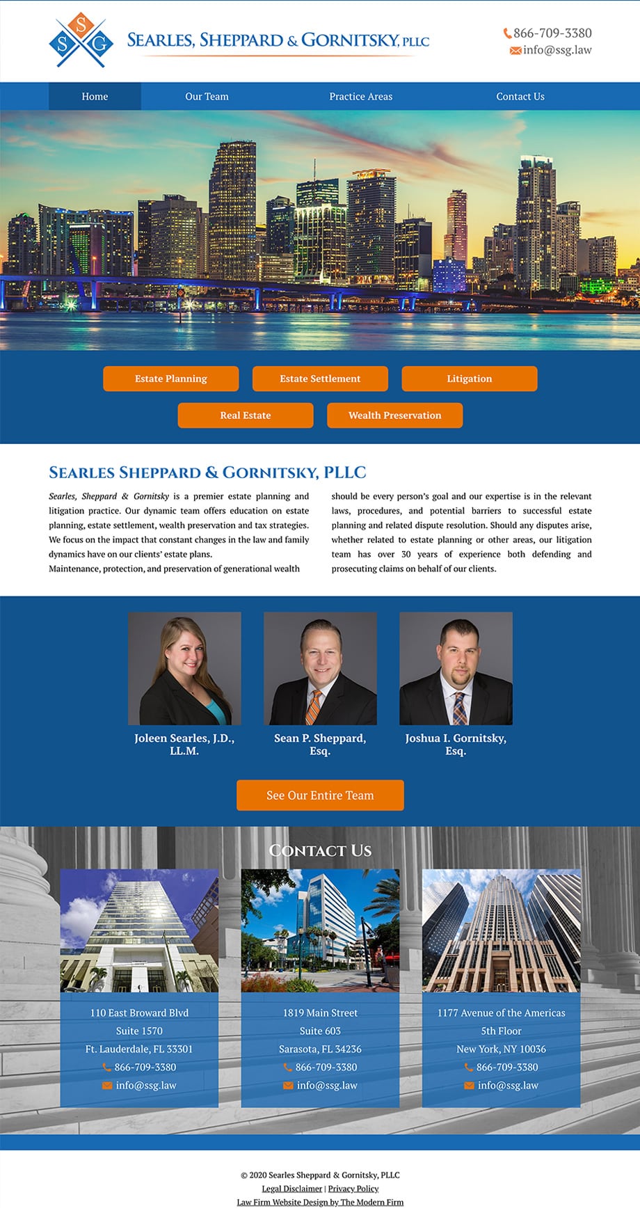 Law Firm Website Design for Searles Sheppard & Gornitsky, PLLC