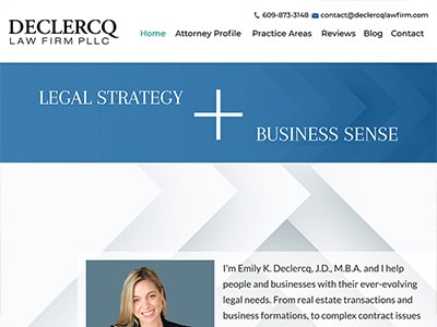 Law Firm Website design for Declercq Law Firm, PLLC