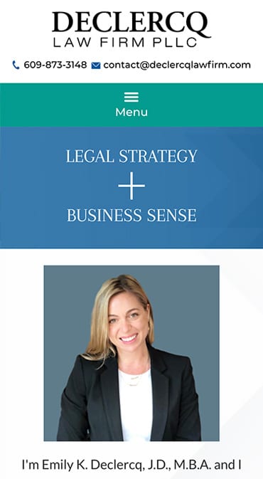 Responsive Mobile Attorney Website for Declercq Law Firm, PLLC