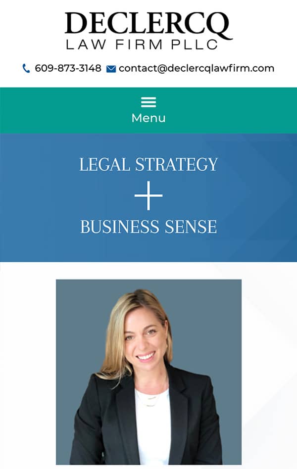 Mobile Friendly Law Firm Webiste for Declercq Law Firm, PLLC