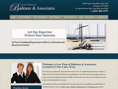 Law Firm Website design for Law Firm of Badeaux & Ass…