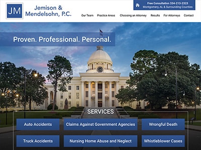 Law Firm Website design for Jemison & Mendelsohn