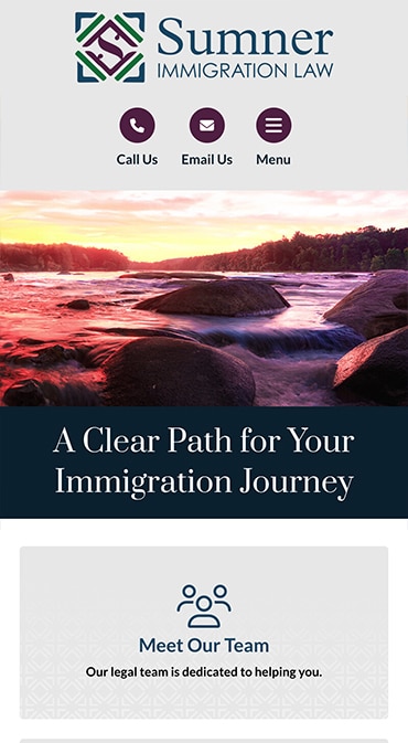 Responsive Mobile Attorney Website for Sumner Immigration Law, PLLC