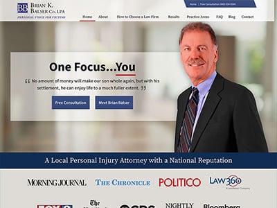 Law Firm Website design for Brian K. Balser Co. LPA