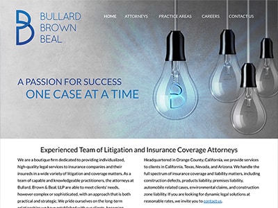 Law Firm Website design for Bullard Brown Beal