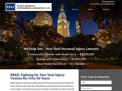 Law Firm Website design for Budin, Reisman, Kupferber…