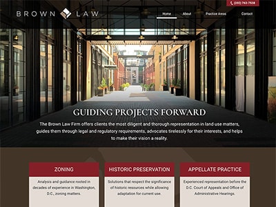 Law Firm Website design for The Brown Law Firm PLLC