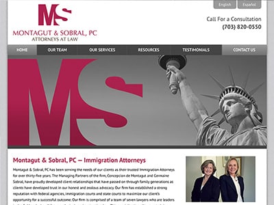 Law Firm Website design for Montagut & Sobral