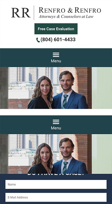 Responsive Mobile Attorney Website for Renfro & Renfro, PLLC