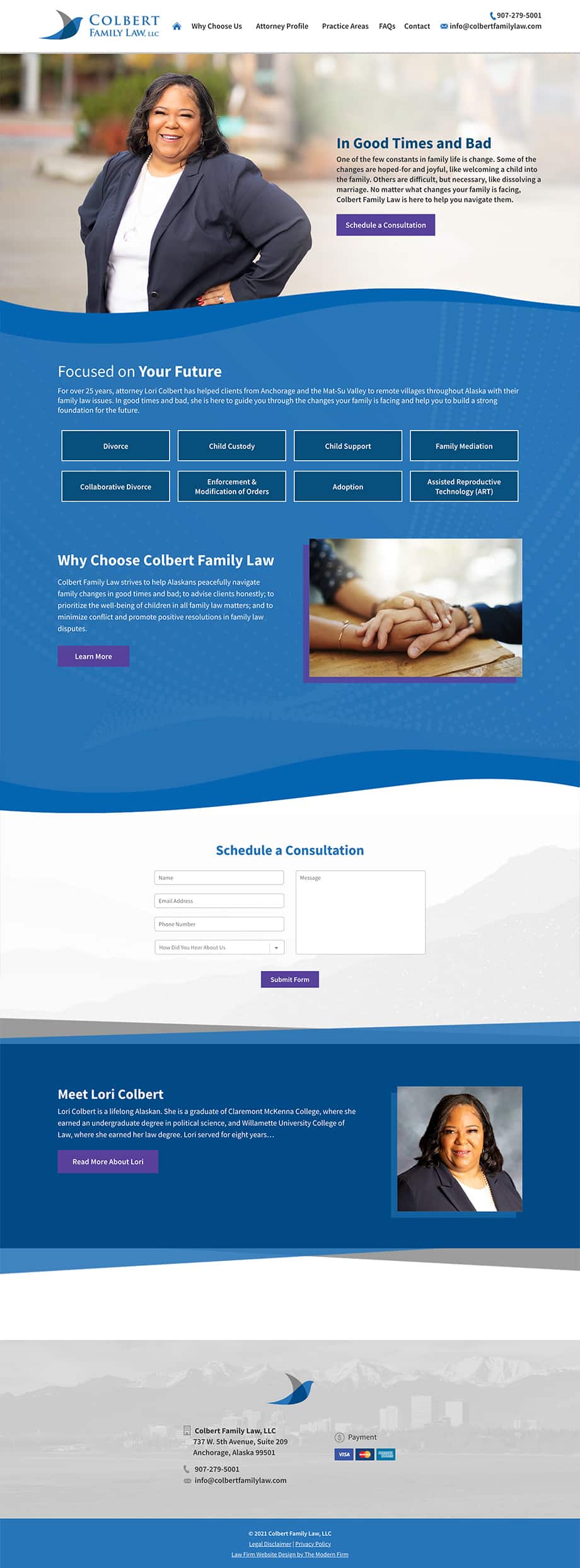 Law Firm Website Design for Colbert Family Law, LLC