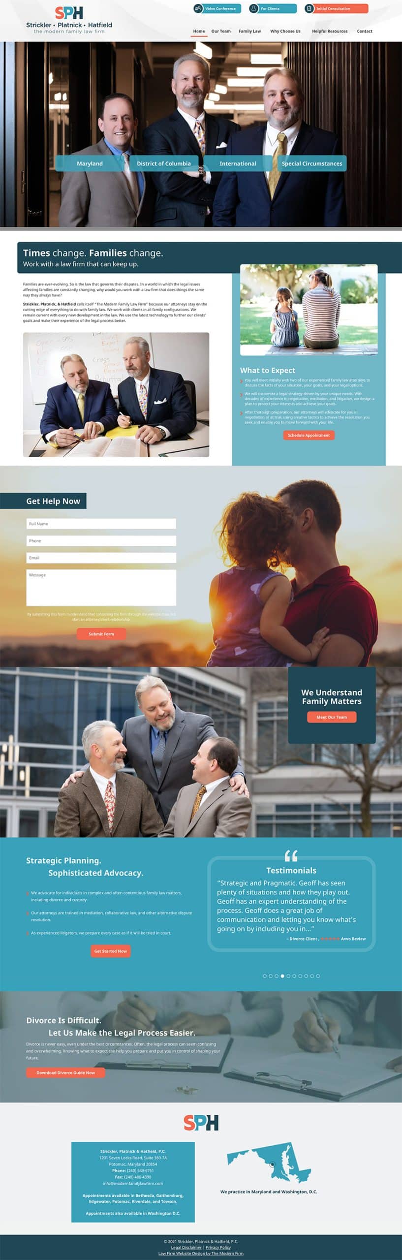 Law Firm Website Design for Strickler, Platnick & Hatfield, P.C.