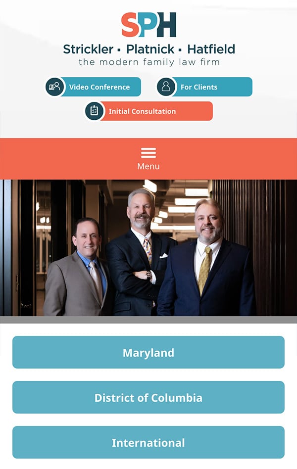 Mobile Friendly Law Firm Webiste for Strickler, Platnick & Hatfield, P.C.