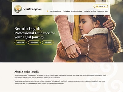 Law Firm Website design for Semita Legalis, LLC