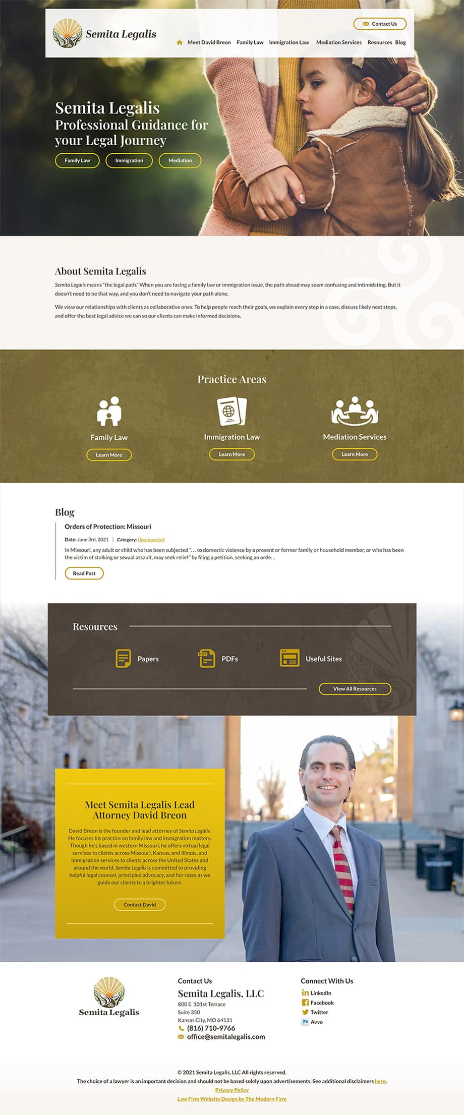 Law Firm Website Design for Semita Legalis, LLC