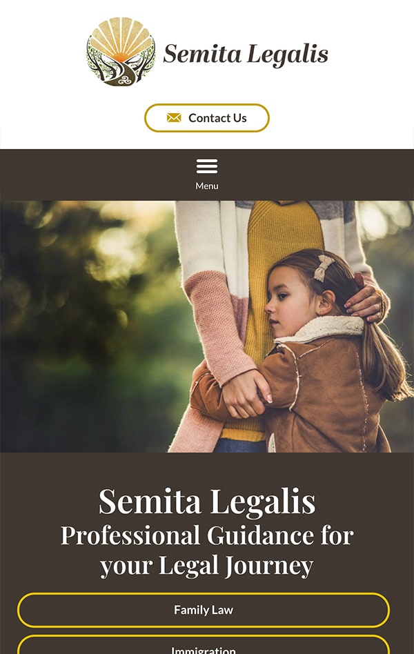 Mobile Friendly Law Firm Webiste for Semita Legalis, LLC