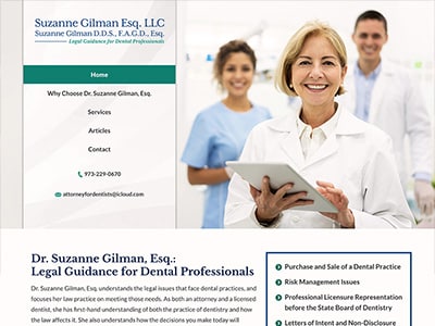 Law Firm Website design for Suzanne Gilman Esq. LLC