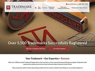 Law Firm Website design for Trademark Lawyer Law Firm…