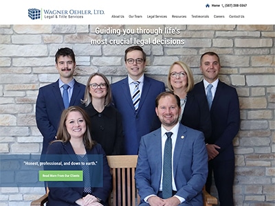 Law Firm Website design for Wagner Oehler, Ltd.