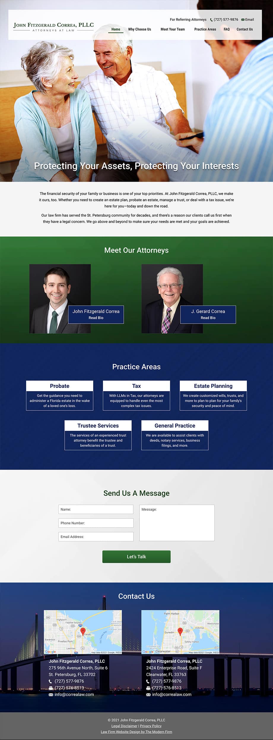 Law Firm Website Design for John Fitzgerald Correa, PLLC