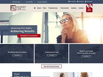 Law Firm Website design for Gilbert Law PLLC