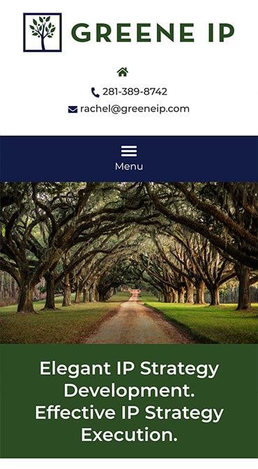 Responsive Mobile Attorney Website for Greene IP PLLC