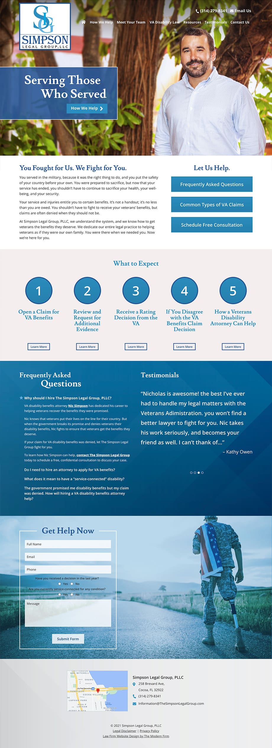 Law Firm Website Design for Simpson Legal Group, PLLC