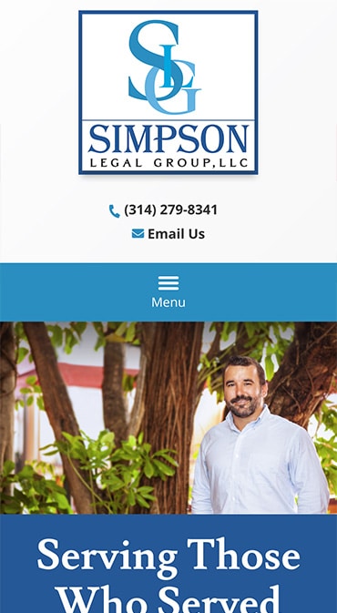 Responsive Mobile Attorney Website for Simpson Legal Group, PLLC