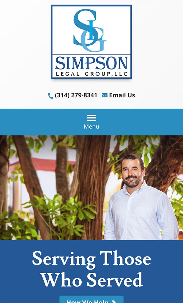 Mobile Friendly Law Firm Webiste for Simpson Legal Group, PLLC