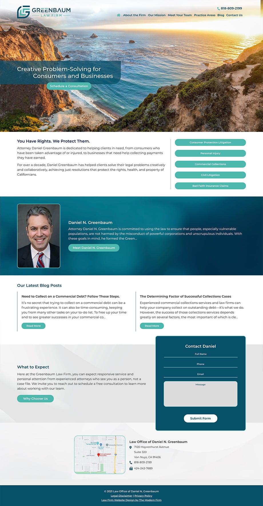 Law Firm Website Design for Law Office of Daniel N. Greenbaum