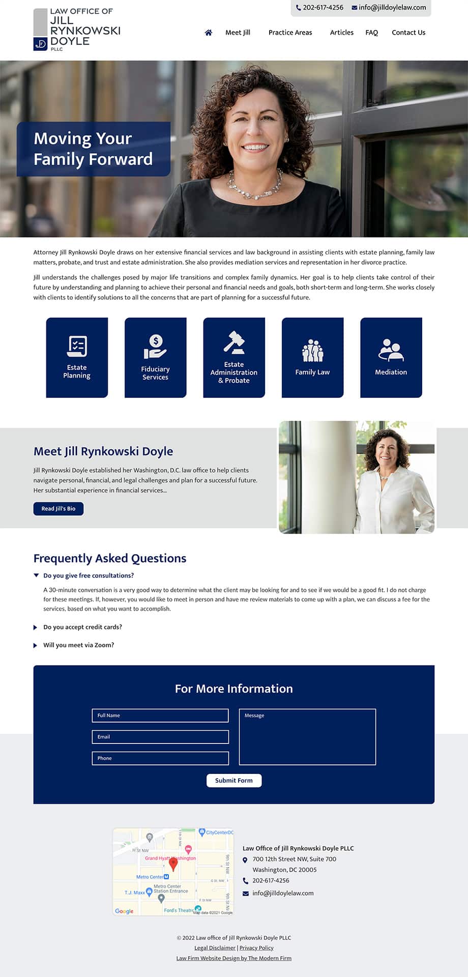 Law Firm Website Design for Law office of Jill Rynkowski Doyle PLLC