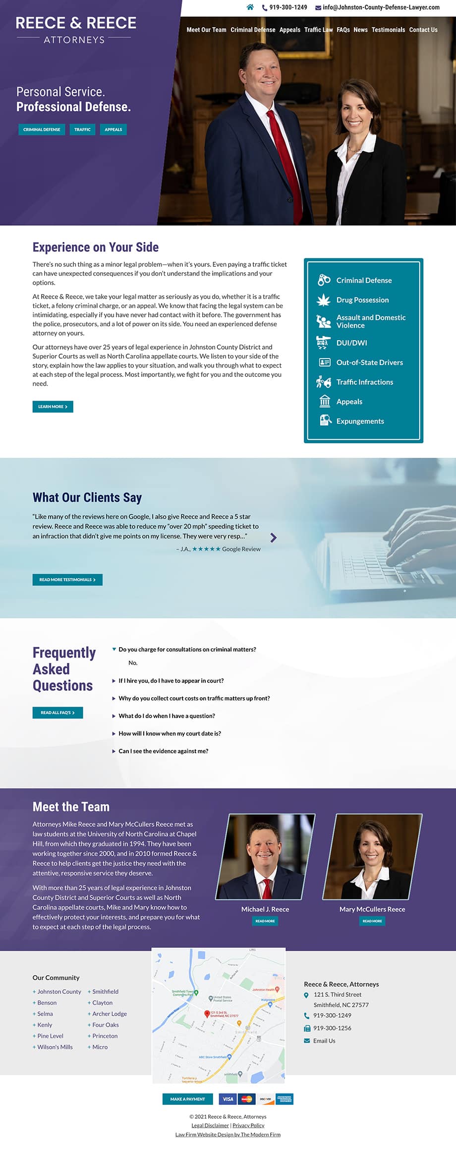 Law Firm Website Design for Reece & Reece, Attorneys