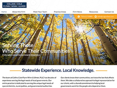 Law Firm Website design for Collins Cole Flynn Winn &…