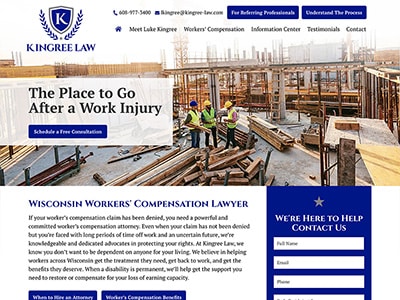 Law Firm Website design for Kingree Law LLC