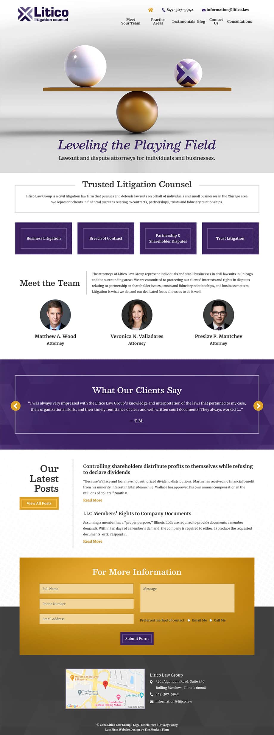 Law Firm Website Design for Litico Law Group