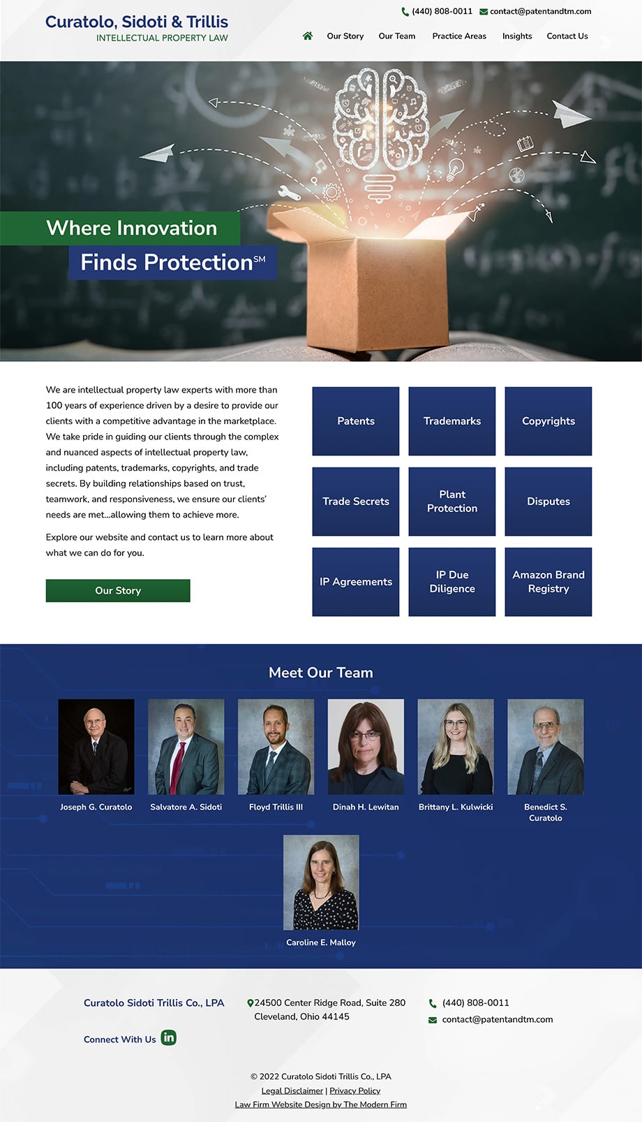 Law Firm Website Design for Curatolo Sidoti Trillis Co., LPA