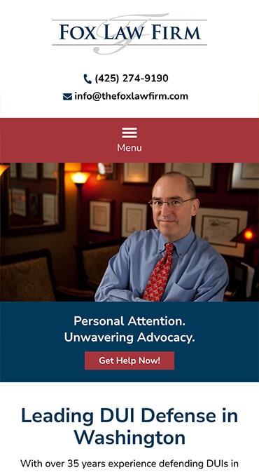 Responsive Mobile Attorney Website for Law Office of Jon Scott Fox PLLC