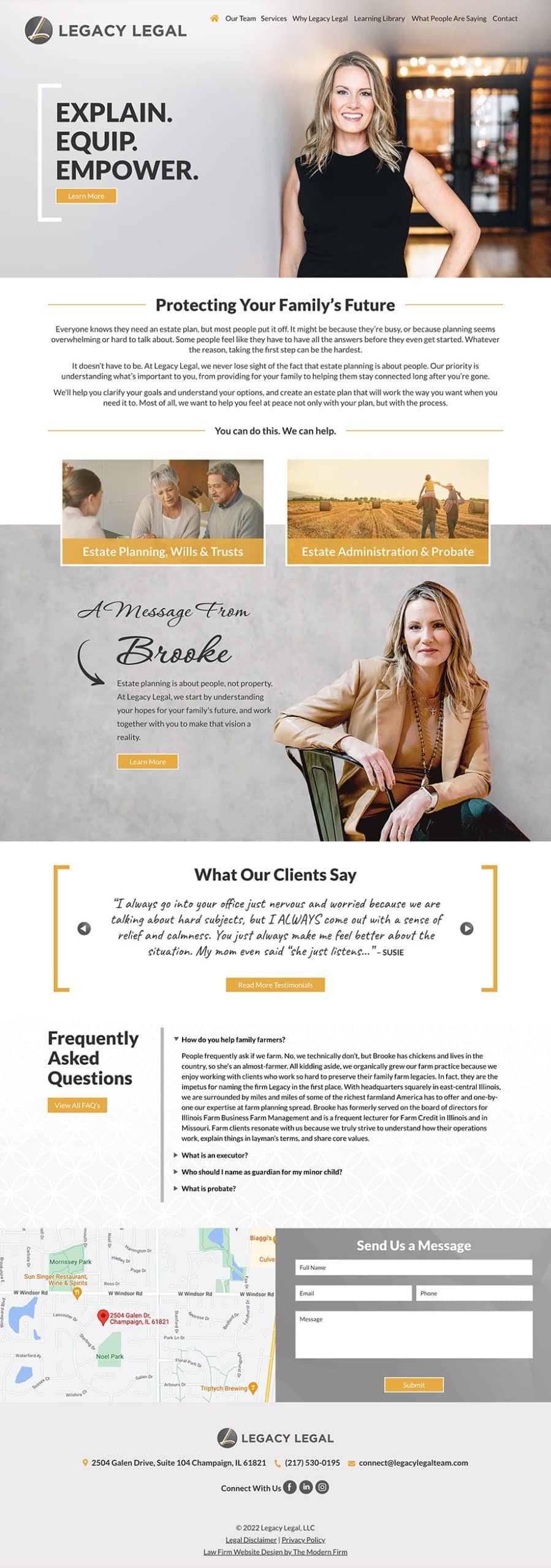 Law Firm Website Design for Legacy Legal, LLC