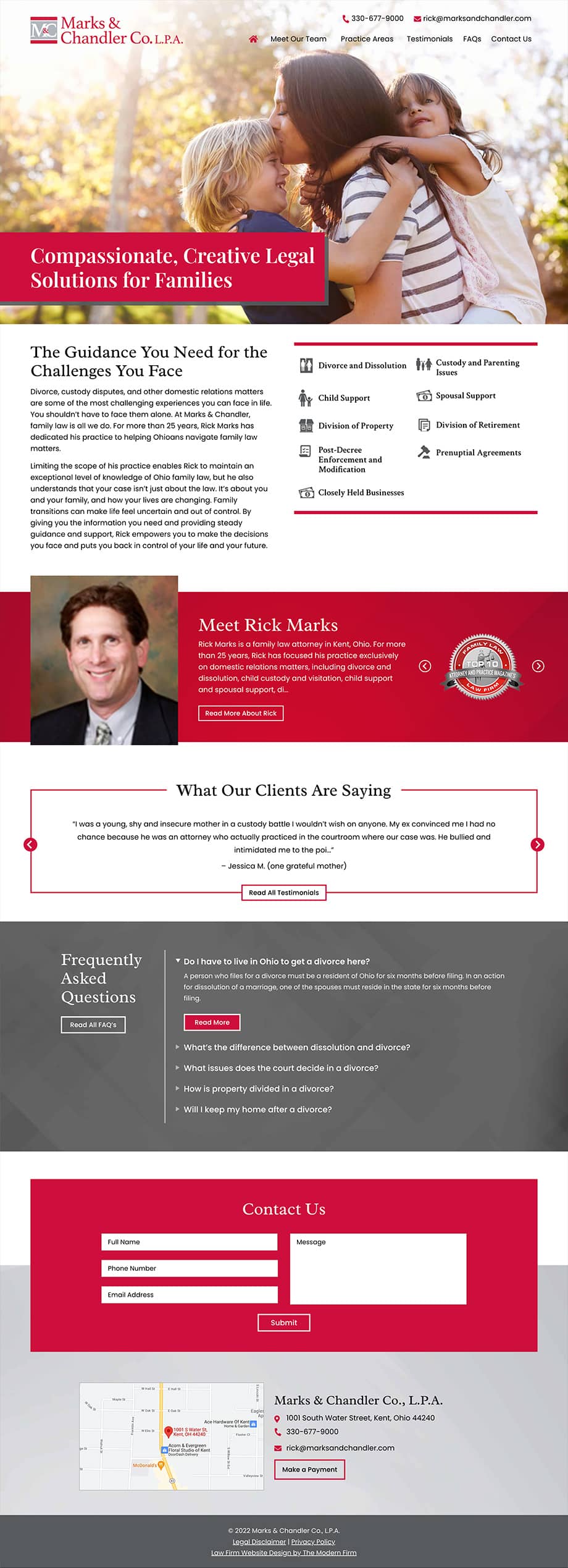 Law Firm Website Design for Marks & Chandler Co., L.P.A.