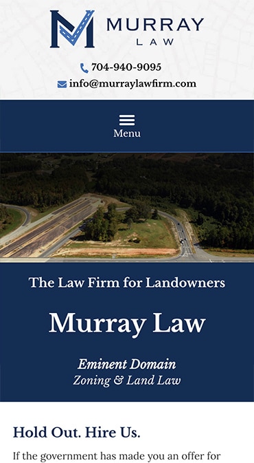 Responsive Mobile Attorney Website for Murray Law Firm, PLLC