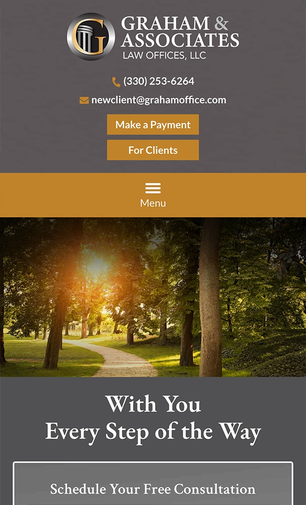 Mobile Friendly Law Firm Webiste for Graham & Associates Law Offices, LLC