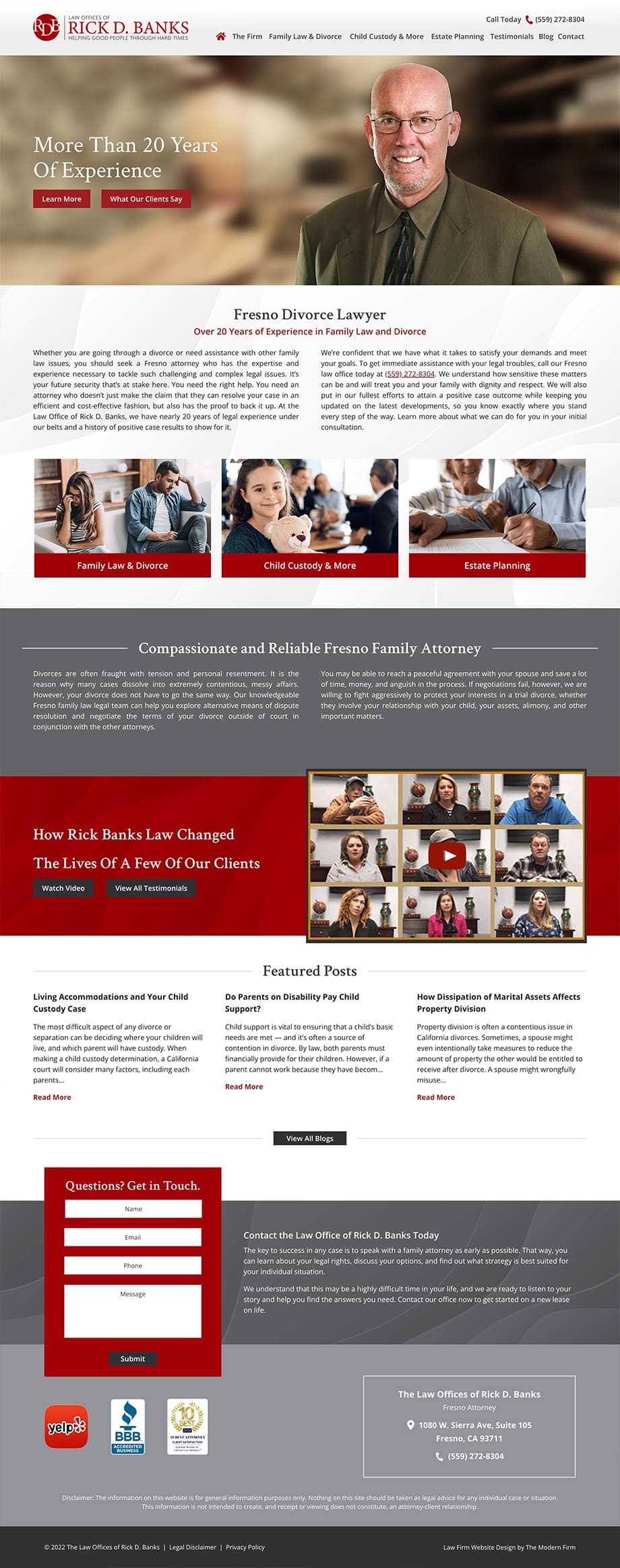 Law Firm Website Design for The Law Offices of Rick D. Banks